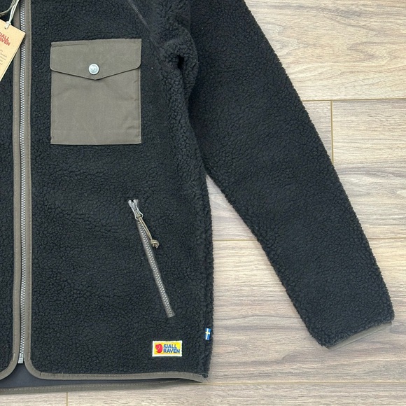 NEW Fjallraven Vardag Pile Fleece in Brown Size Mens Small - Picture 4 of 15